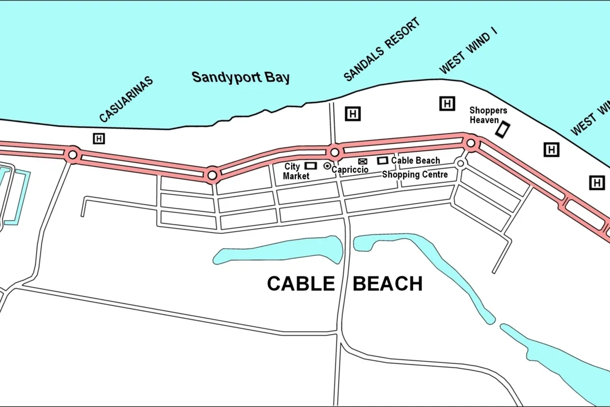 บรรยากาศย่านCable Beach ในแนสซอ