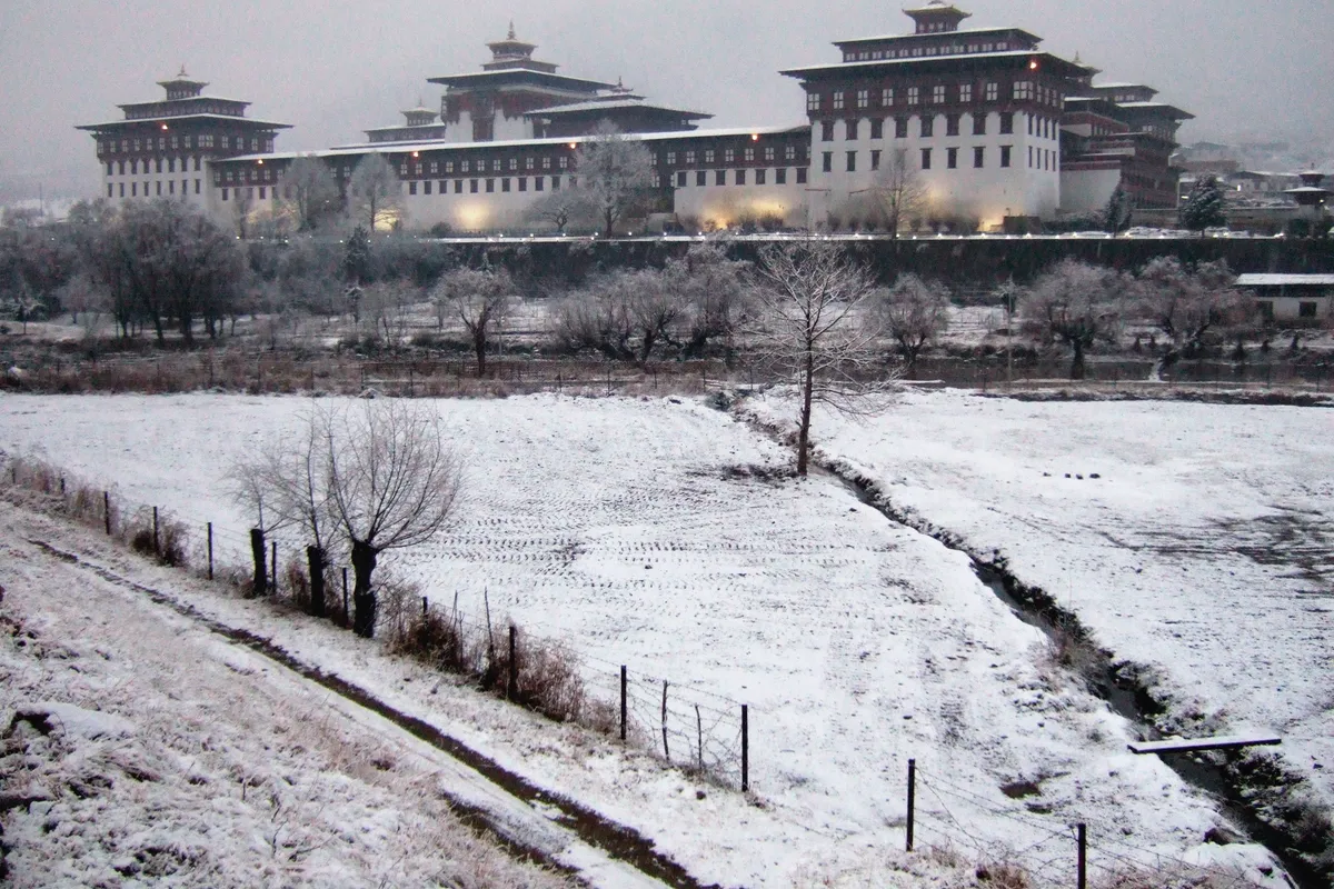 บรรยากาศย่านNorzin Lam (ใจกลางเมือง) ในทิมพู
