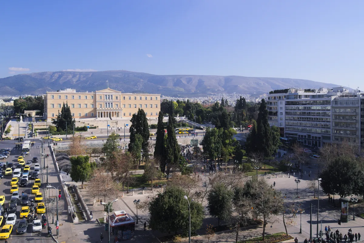 บรรยากาศย่านSyntagma ในเอเธนส์