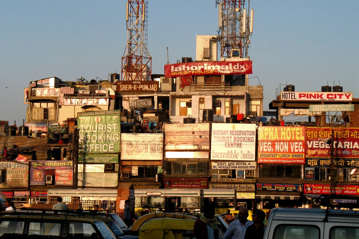 บรรยากาศย่านPaharganj ในเดลี