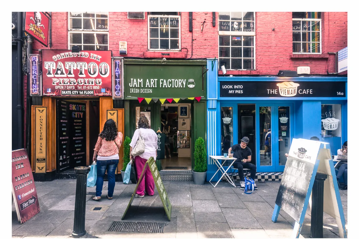 บรรยากาศย่านTemple Bar ในดับลิน