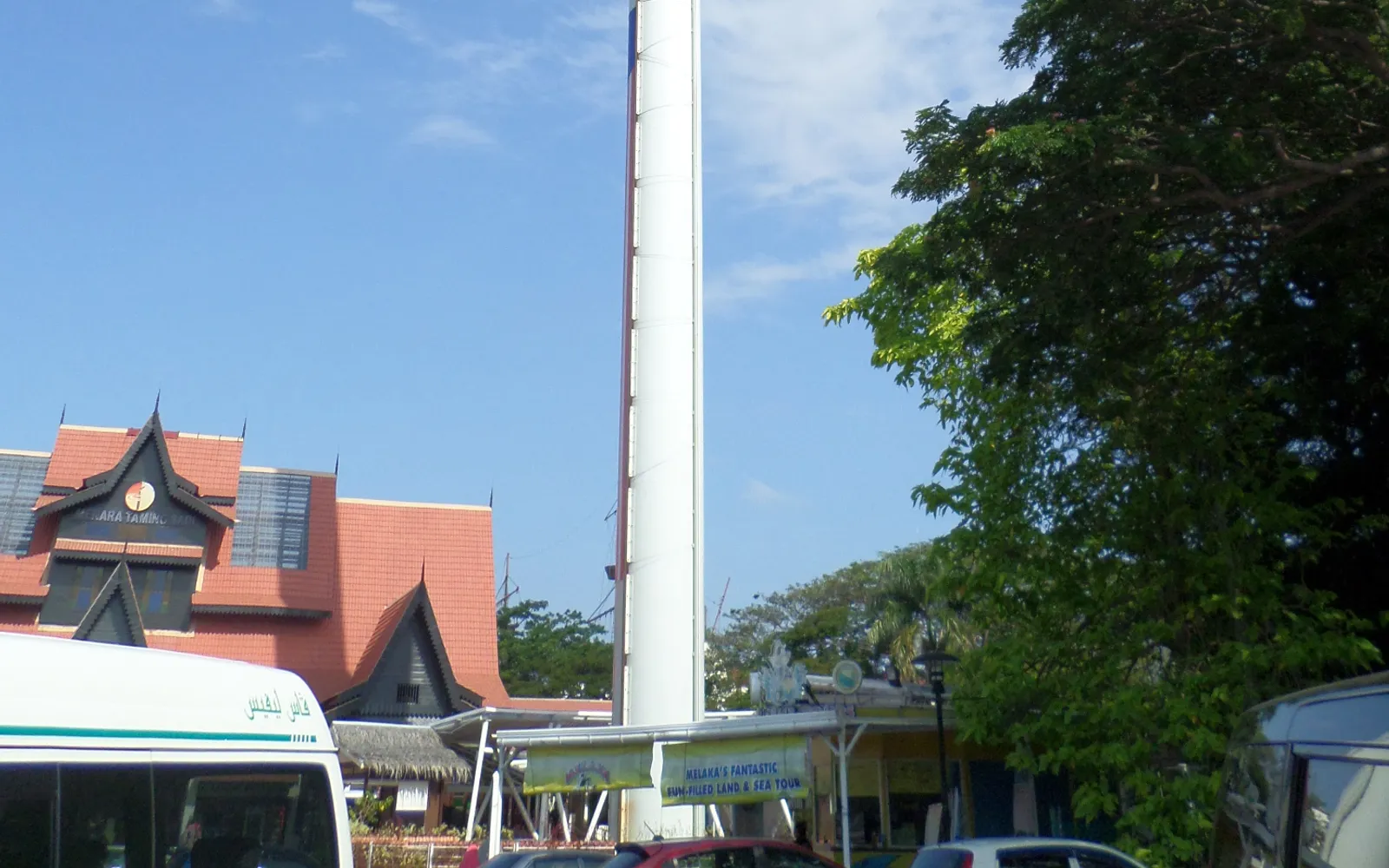 The Menara Taming Sari — a 110-metre revolving gyro tower in Melaka