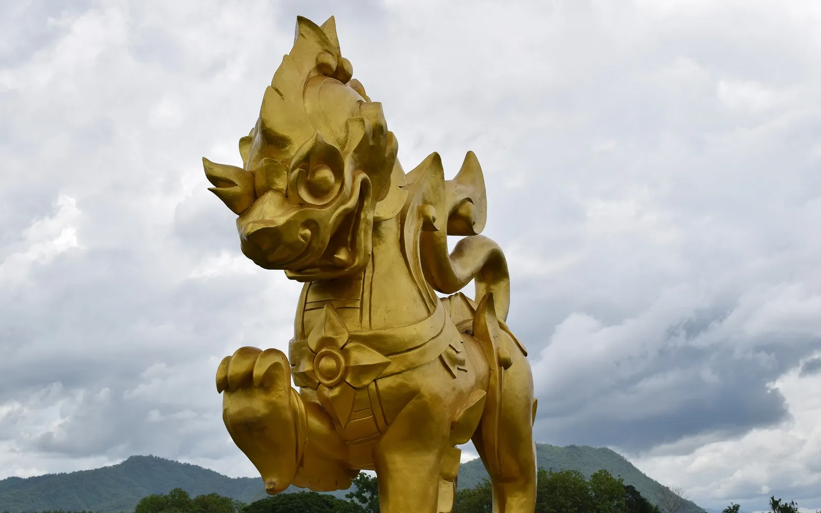 ทุ่งดอกไม้หลากสีในสิงห์ปาร์คเชียงราย แปลงดอกทานตะวันและดาวเรืองสีทองตัดกับท้องฟ้าสีฟ้าคราม