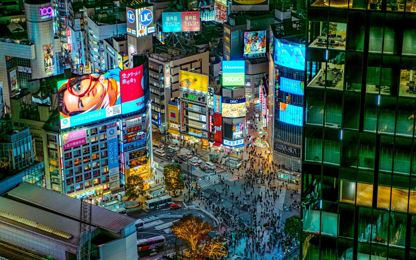 Shibuya Crossing at night