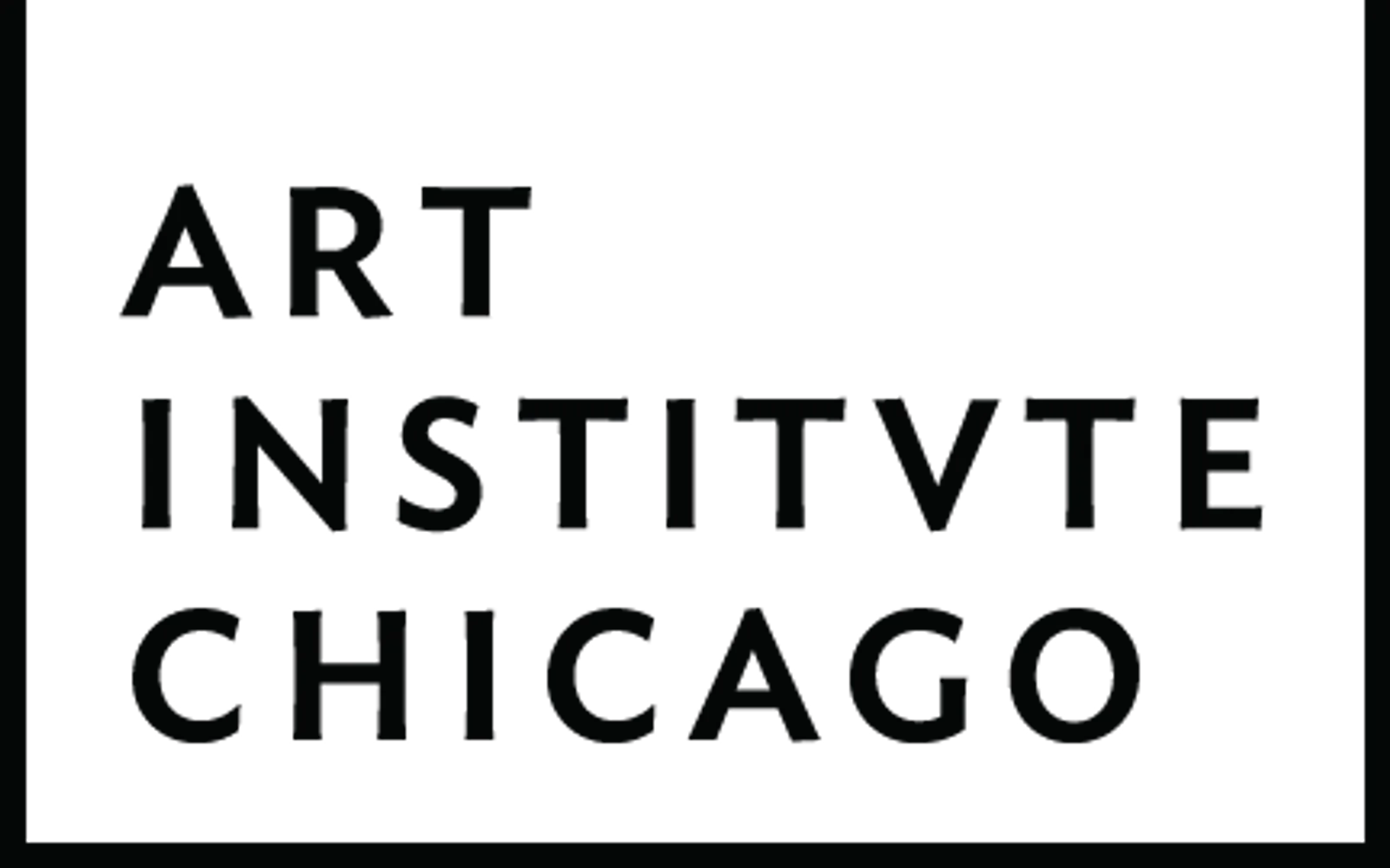 ทางเข้าหลัก Art Institute of Chicago รูปสิงโตสำริดสองตัวหน้าอาคาร สถาปัตยกรรม Beaux-Arts สีขาวเทาภายใต้ท้องฟ้าสีฟ้า
