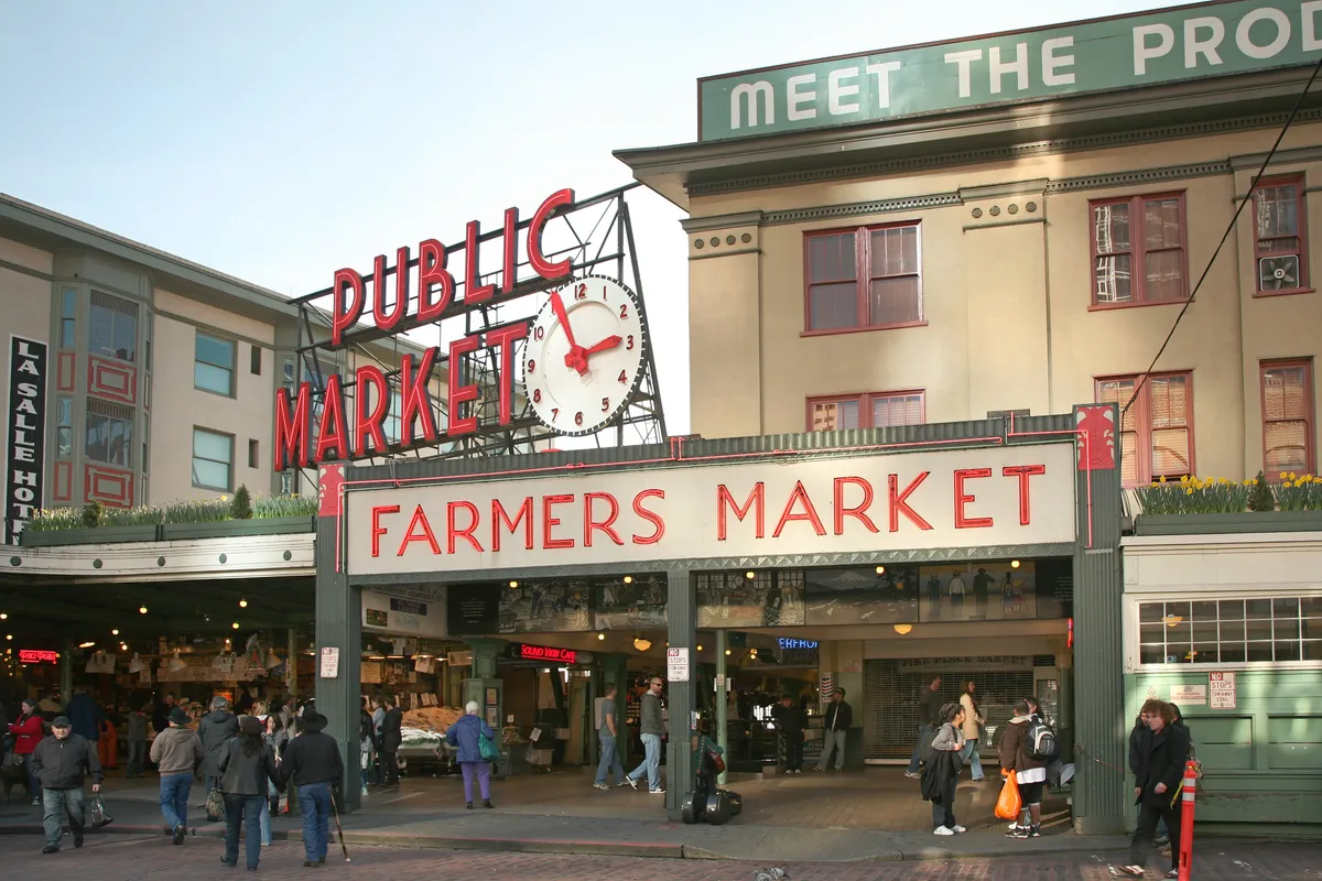 บรรยากาศย่านPike Place / Seattle Center ในซีแอตเทิล