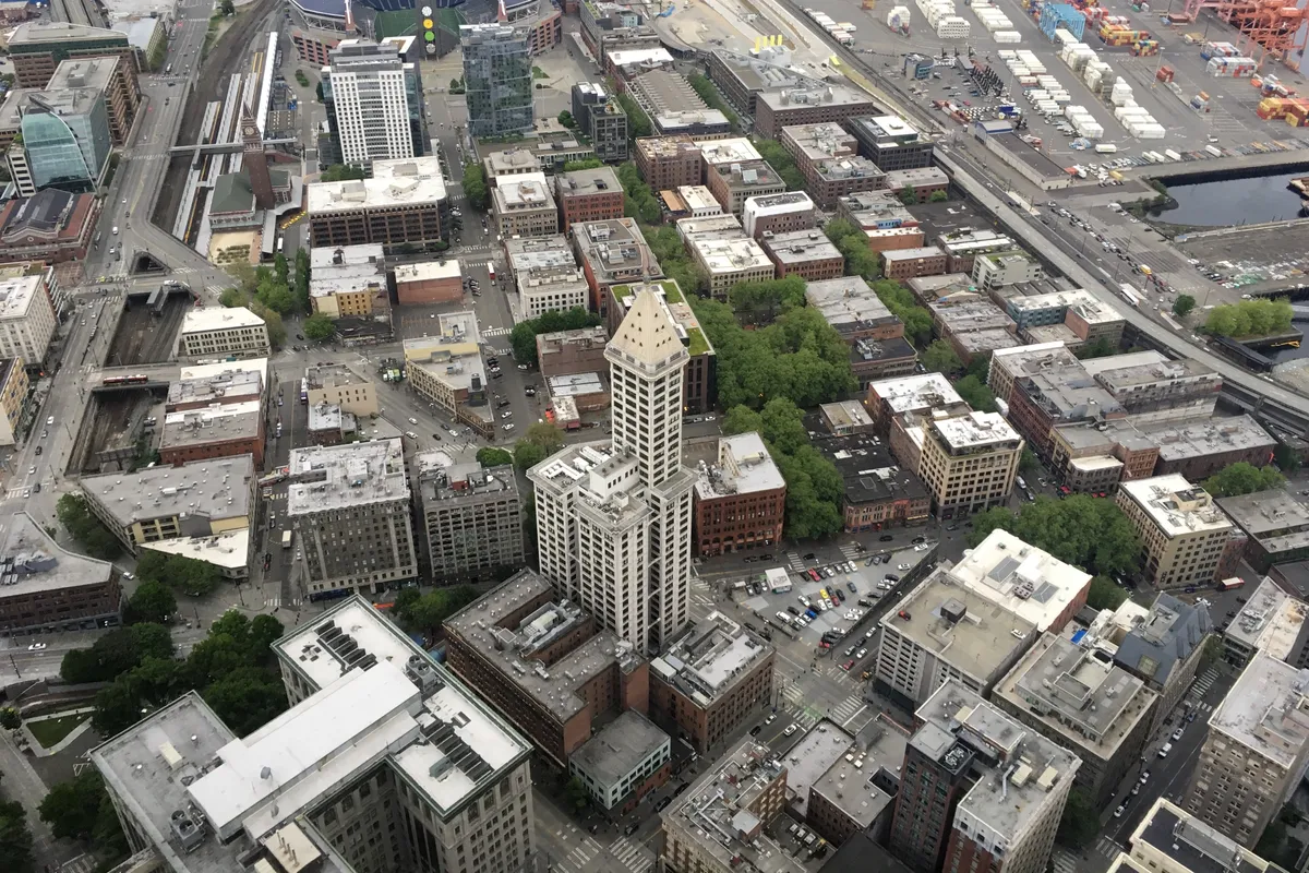 บรรยากาศย่านPioneer Square / Stadium ในซีแอตเทิล