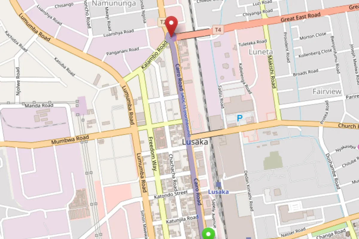บรรยากาศย่านถนนไคโร / CBD (Cairo Road) ในลูซากา