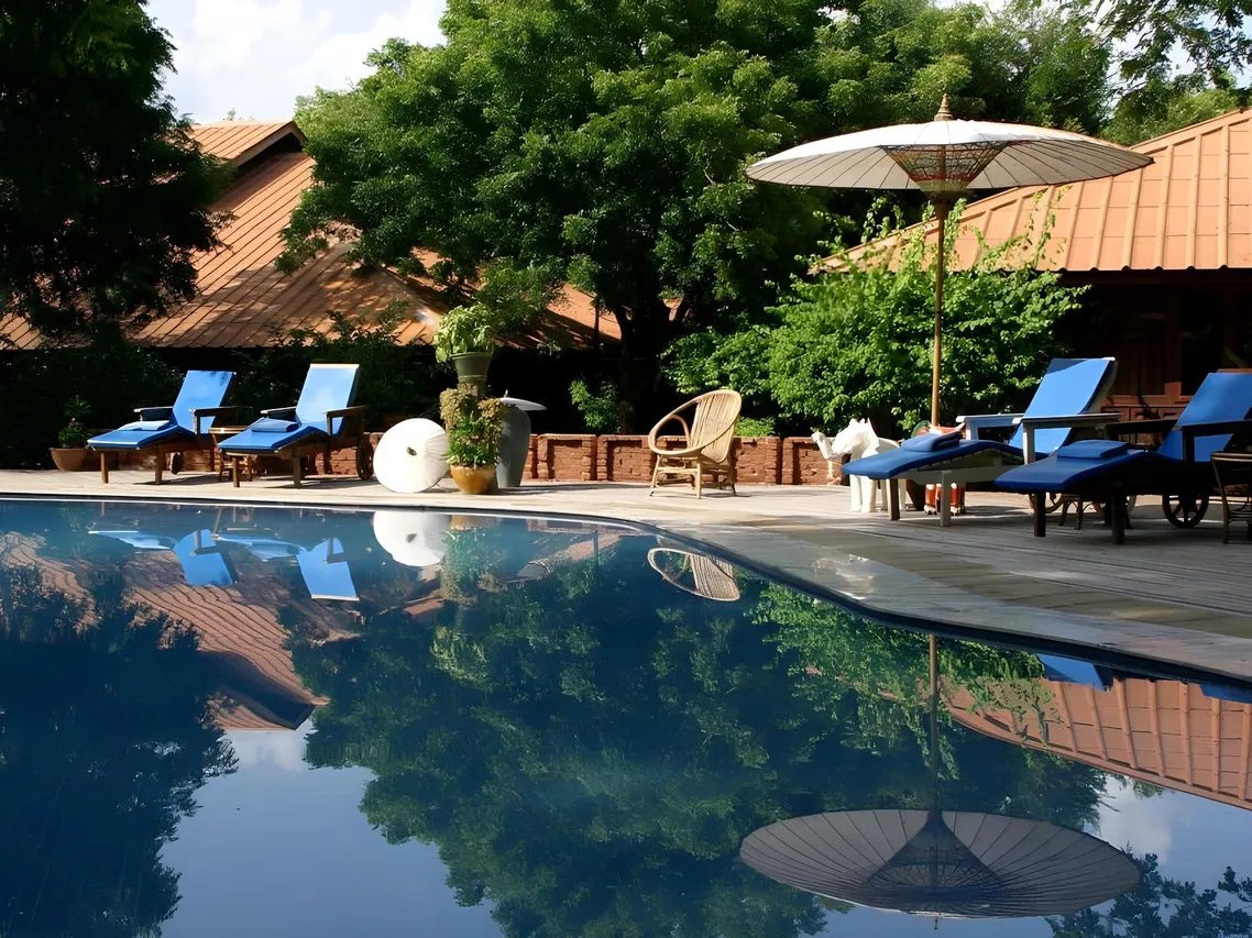 Bagan Hotel River View — rooms and atmosphere