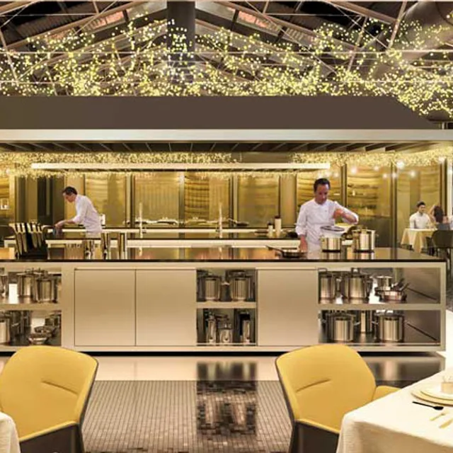 Cocina Hermanos Torres – ปลาหมึกหมักกับน้ำซุปสัตว์ปีกและคาเวียร์ ในบาร์เซโลนา