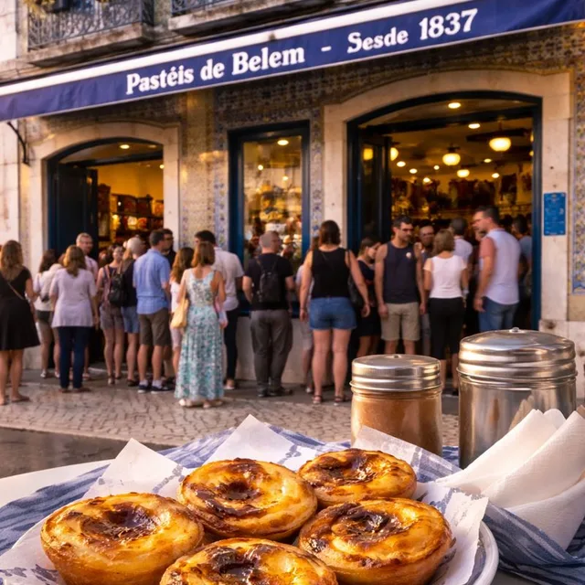 Pastéis de Belém – กาแฟ galão คู่กับตาร์ต ในลิสบอน