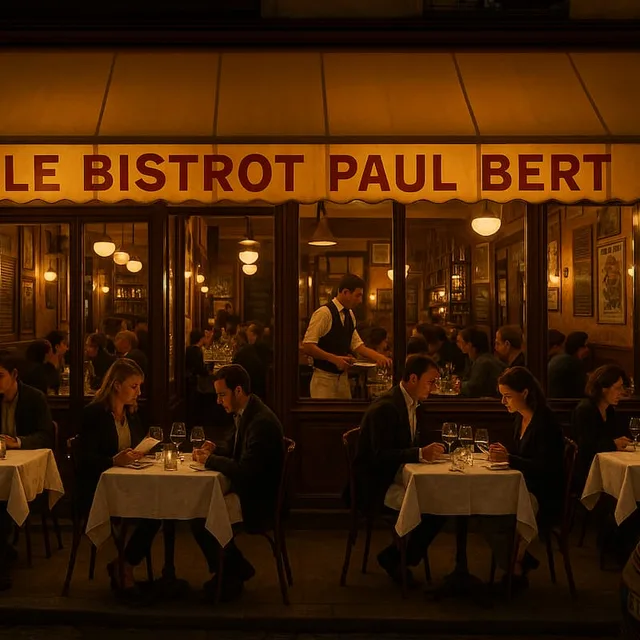 บิสโทร ปอล แบร์ (Bistrot Paul Bert) – สเต็ก au poivre กับเฟรนช์ฟราย (ซอสครีมพริกไทย Sarawak) ในปารีส